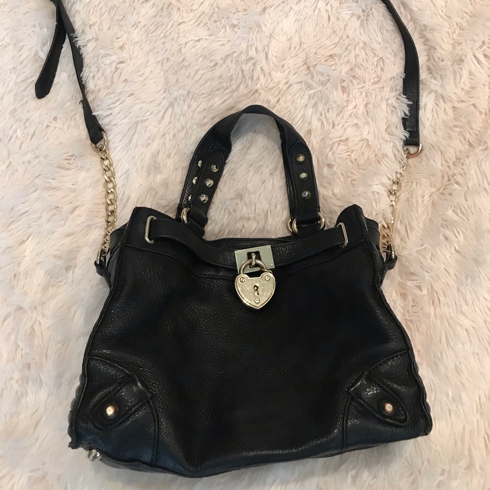Juicy Couture - Black Shoulder Bag with Heart Lock